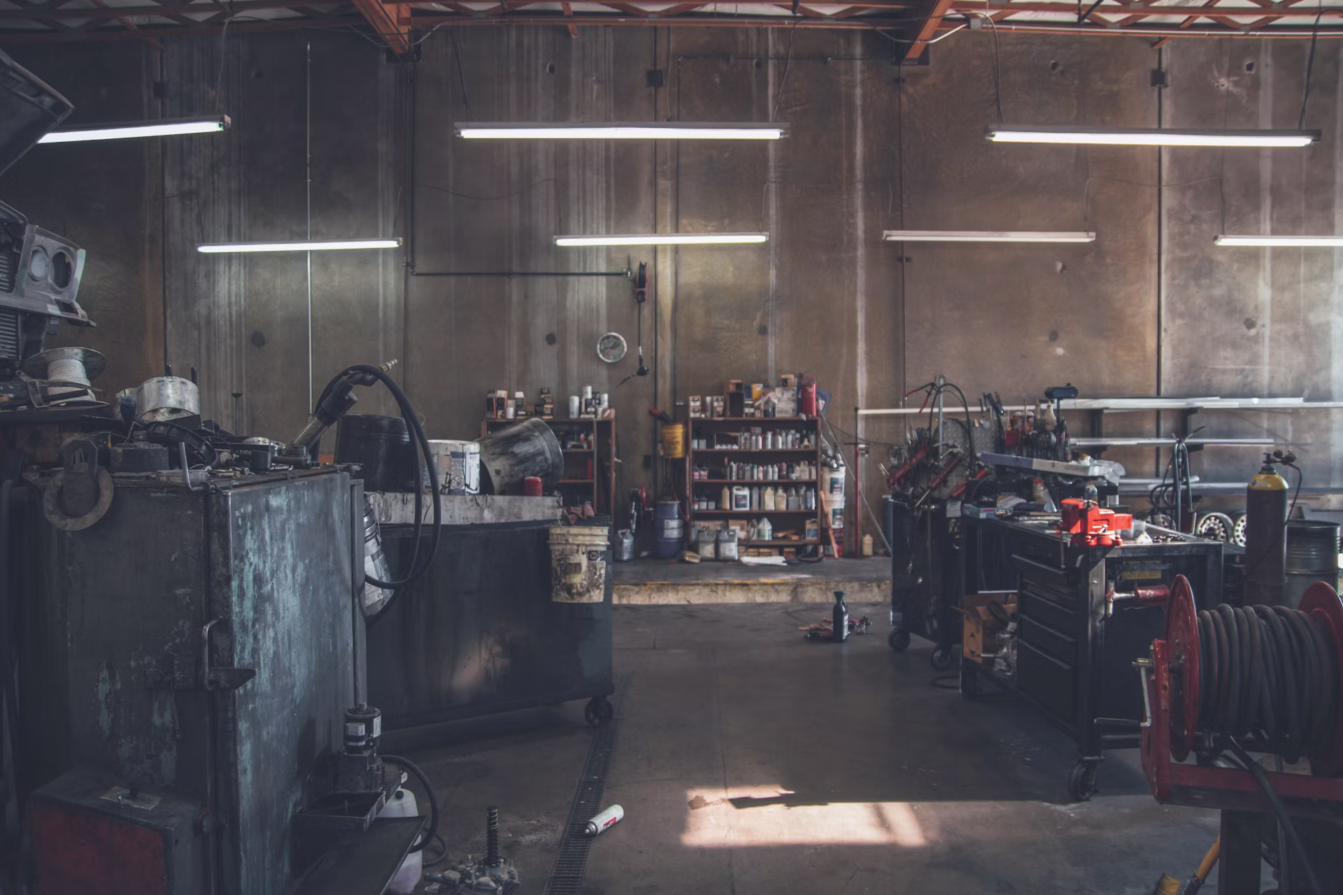 Fully stocked professional tool chest in transmission shop